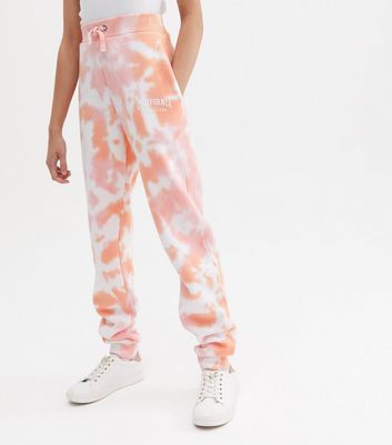 Orange tie dye joggers sale