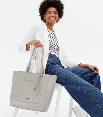 Large grey tote on sale bag