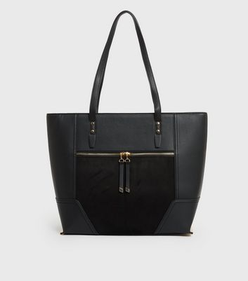 New look shop black tote bag