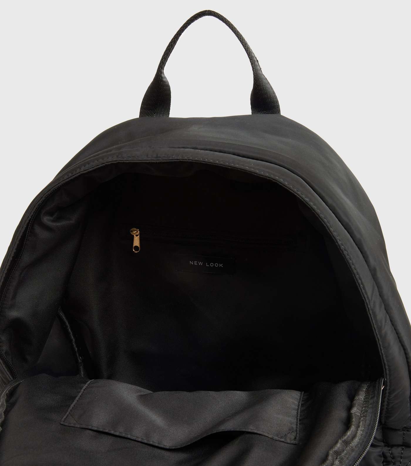 Black Quilted Pocket Front Backpack Image 4