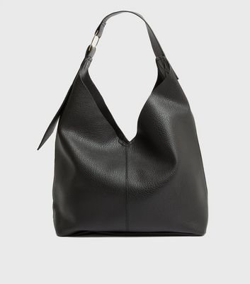 Damen Accessoires Black Leather-Look Slouchy Tote Bag