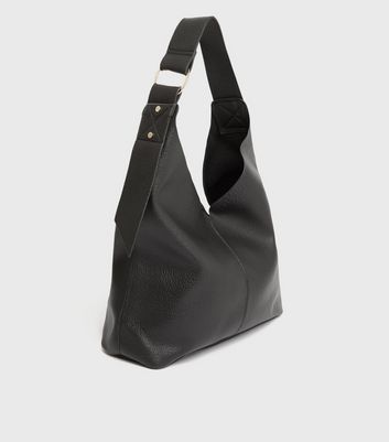 Damen Accessoires Black Leather-Look Slouchy Tote Bag Damen Accessoires Black Leather-Look Slouchy Tote Bag