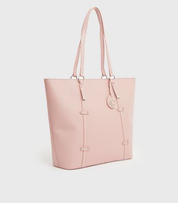 Light pink shop leather tote