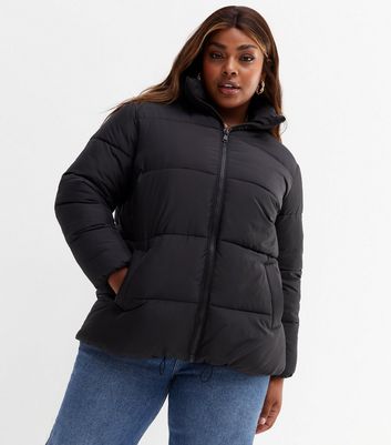 New look boxy sales puffer jacket in black