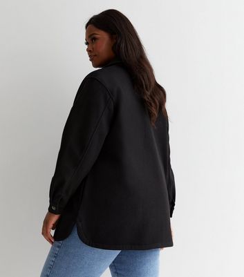 plain black shacket