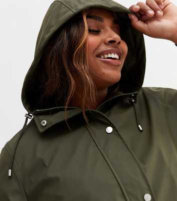 Curves Khaki Hooded Anorak