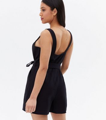 petite black playsuit