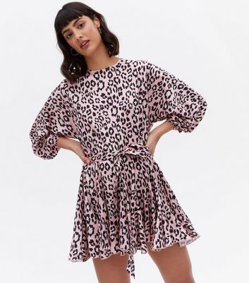 leopard rose dress