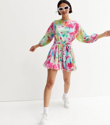 Click to view product details and reviews for Cameo Rose Multicoloured Tie Dye Flippy Mini Smock Dress New Look.