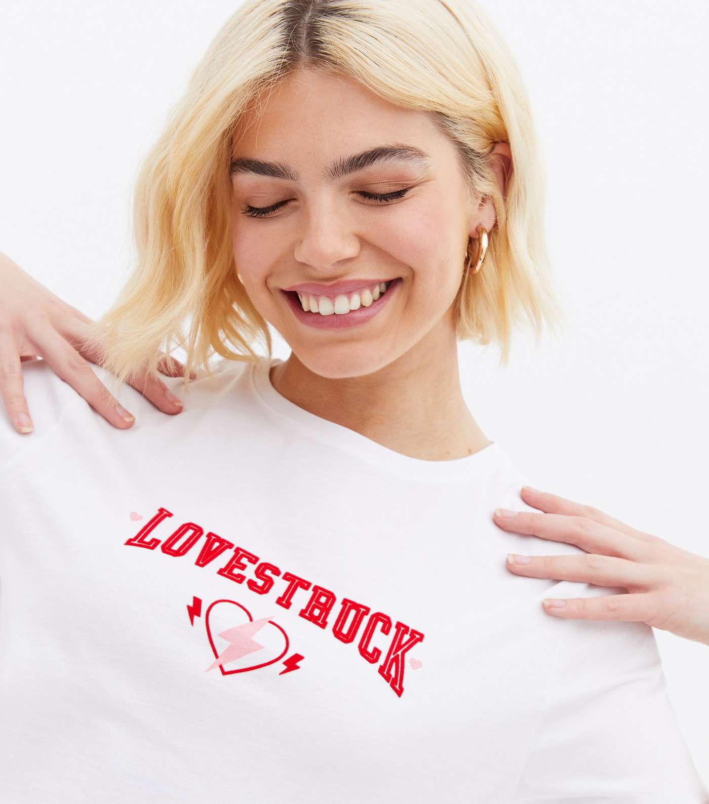 White Lovestruck Heart Logo T-Shirt