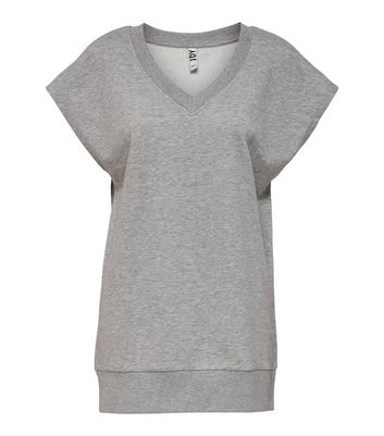 Jdy Pale Grey Sleeveless Sweatshirt Vest New Look