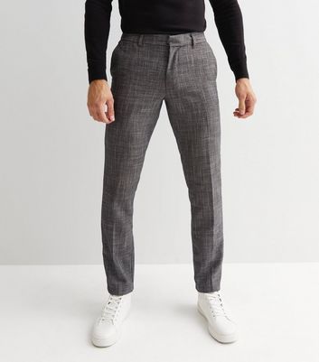 BOSS - Slim-fit trousers in virgin-wool serge