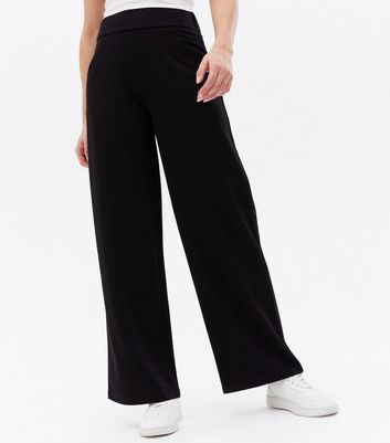 JDY Women's Plus Size Black Wide Leg Trousers Curves New Look - XL