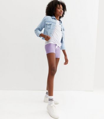 Light Purple Jersey Cycling Shorts 