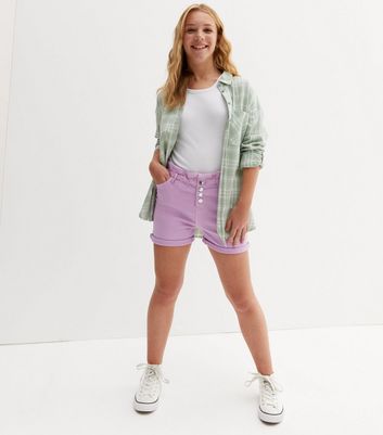 KIDS ONLY Lilac Paperbag Shorts | New Look