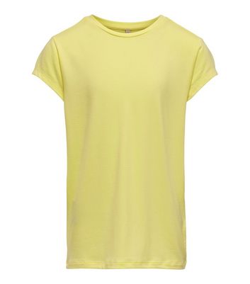 KIDS ONLY Pale Yellow Jersey Crew Neck T-Shirt New Look