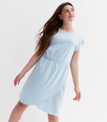 KIDS ONLY Pale Blue Wrap Dress New Look