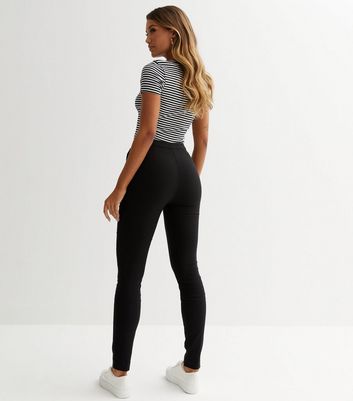 Damen Bekleidung Black Zip Long Slim Stretch Trousers