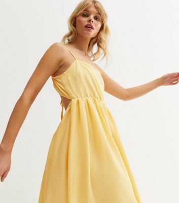 Pastel yellow best sale midi dress