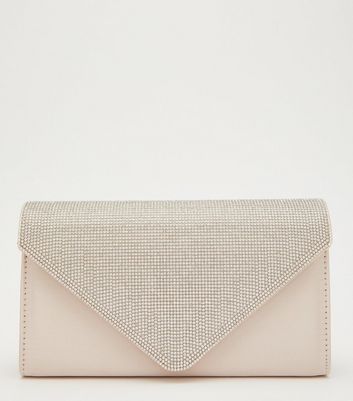 Quiz rose outlet gold clutch bag