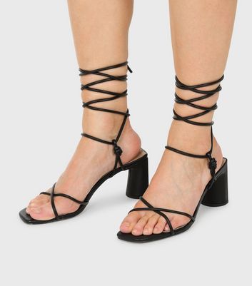 Buy Women Black Ankle Strap Pencil Heels - Sandals - Indya