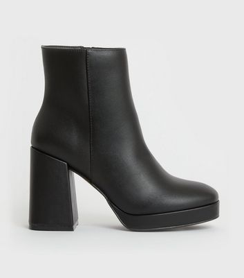 Black block heel boots hot sale uk