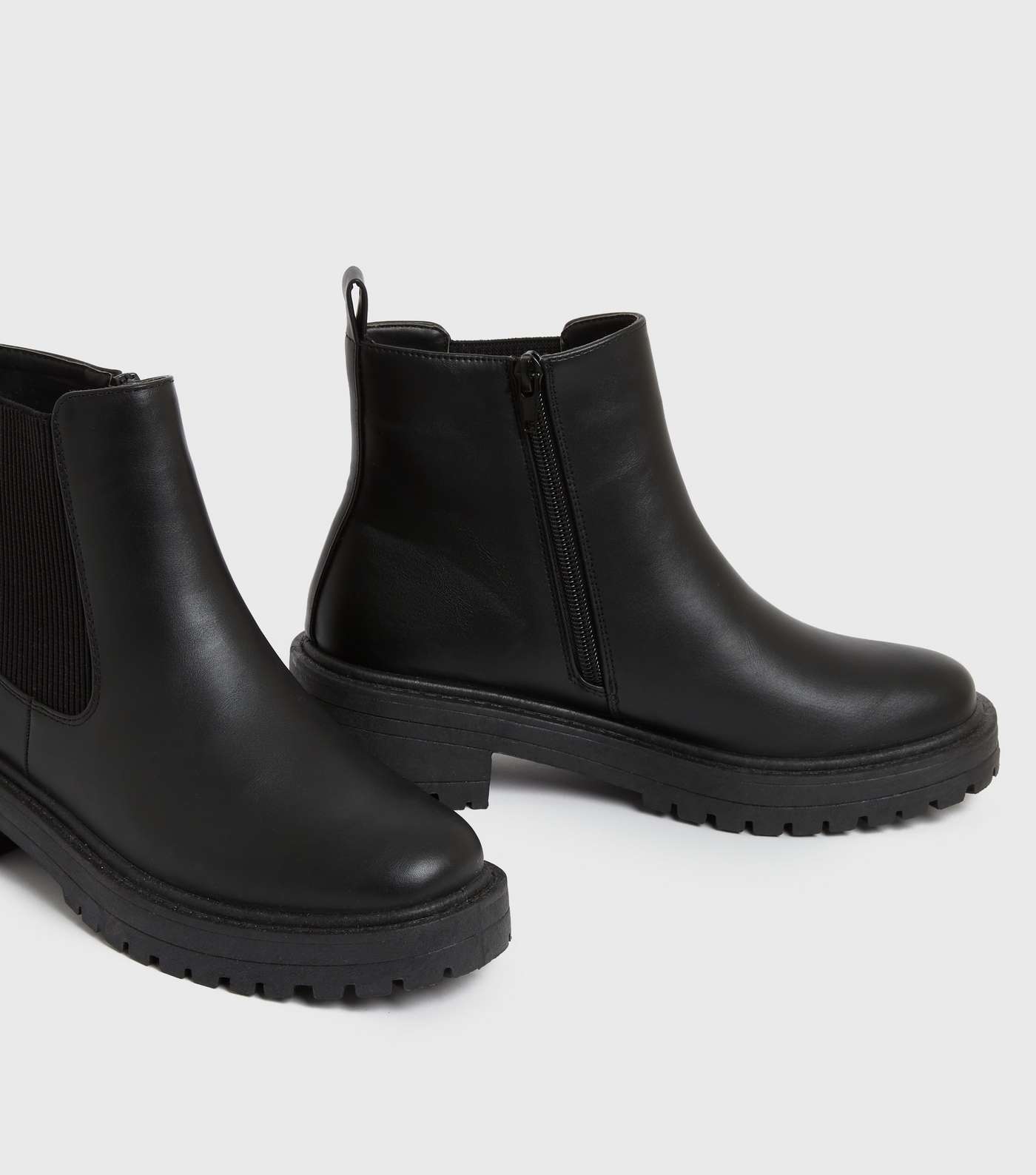Black Chunky Chelsea Boots Image 3