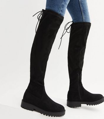 New look over clearance the knee flat boot