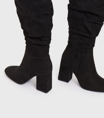 Block heel slouch clearance boots