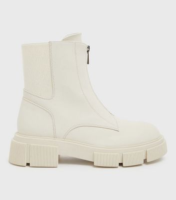 New look white boots on sale