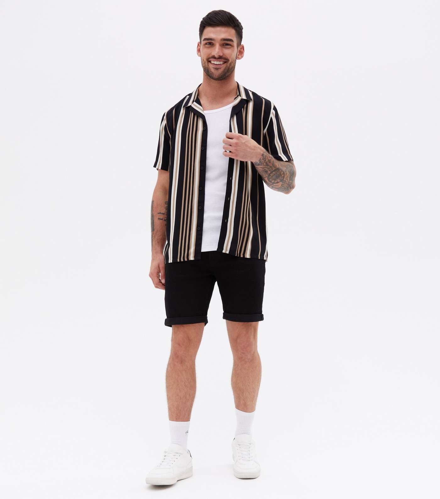 Black Stripe Short Sleeve Shirt Image 3