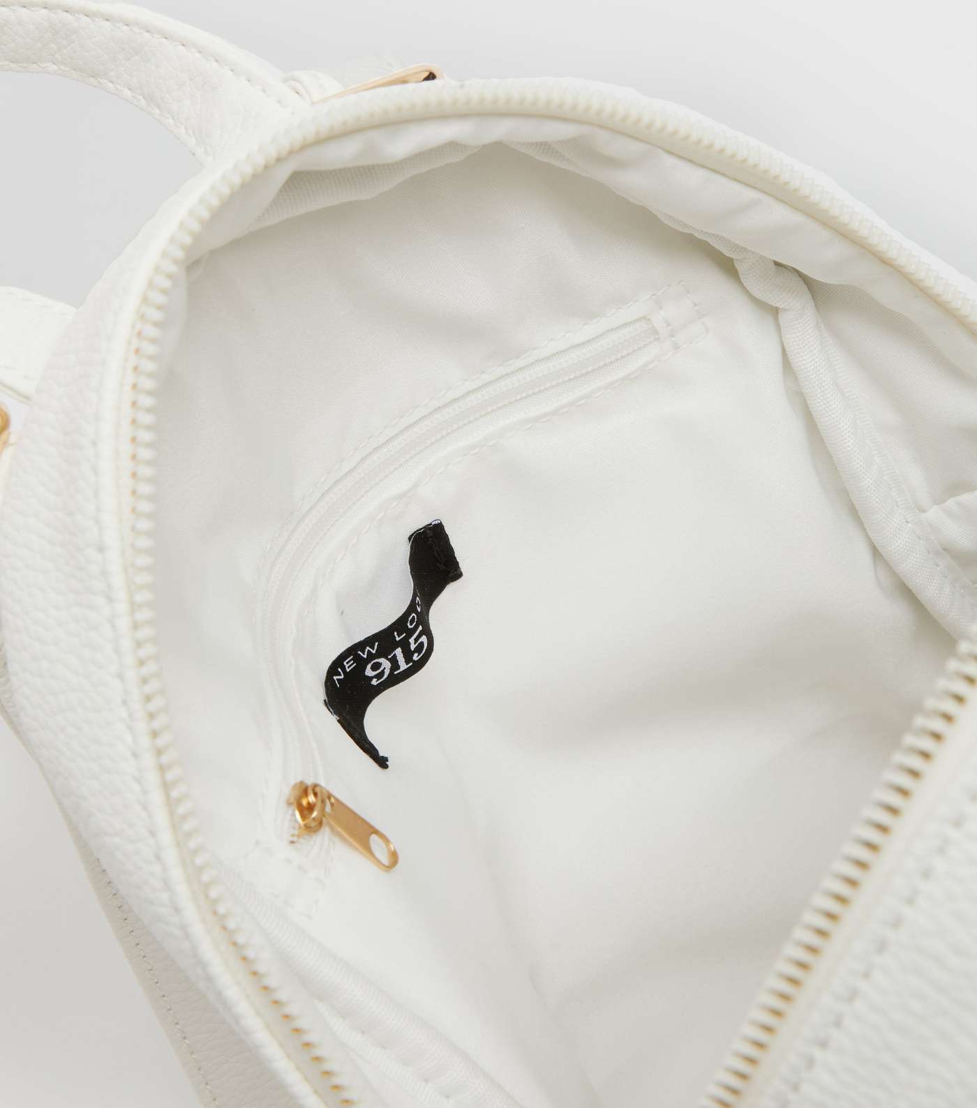 Girls White Heart Padlock Backpack Image 4
