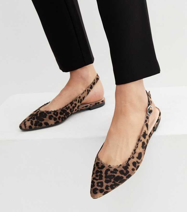 sling pumps animal print