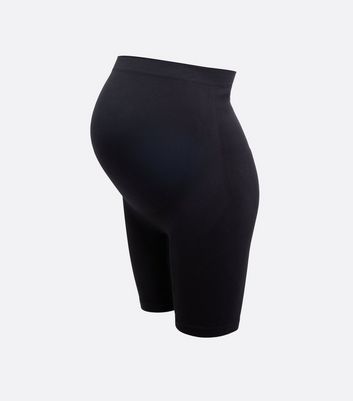 maternity black cycling shorts