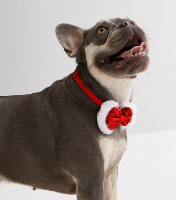 Red Christmas Dog Bow Tie