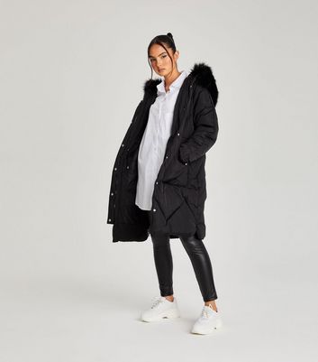 Urban Bliss Black Quilted Faux Fur 