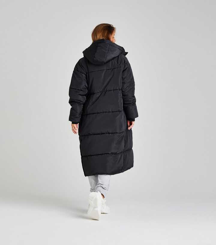 Urban Bliss Black Long Oversized Puffer Jacket | New Look
