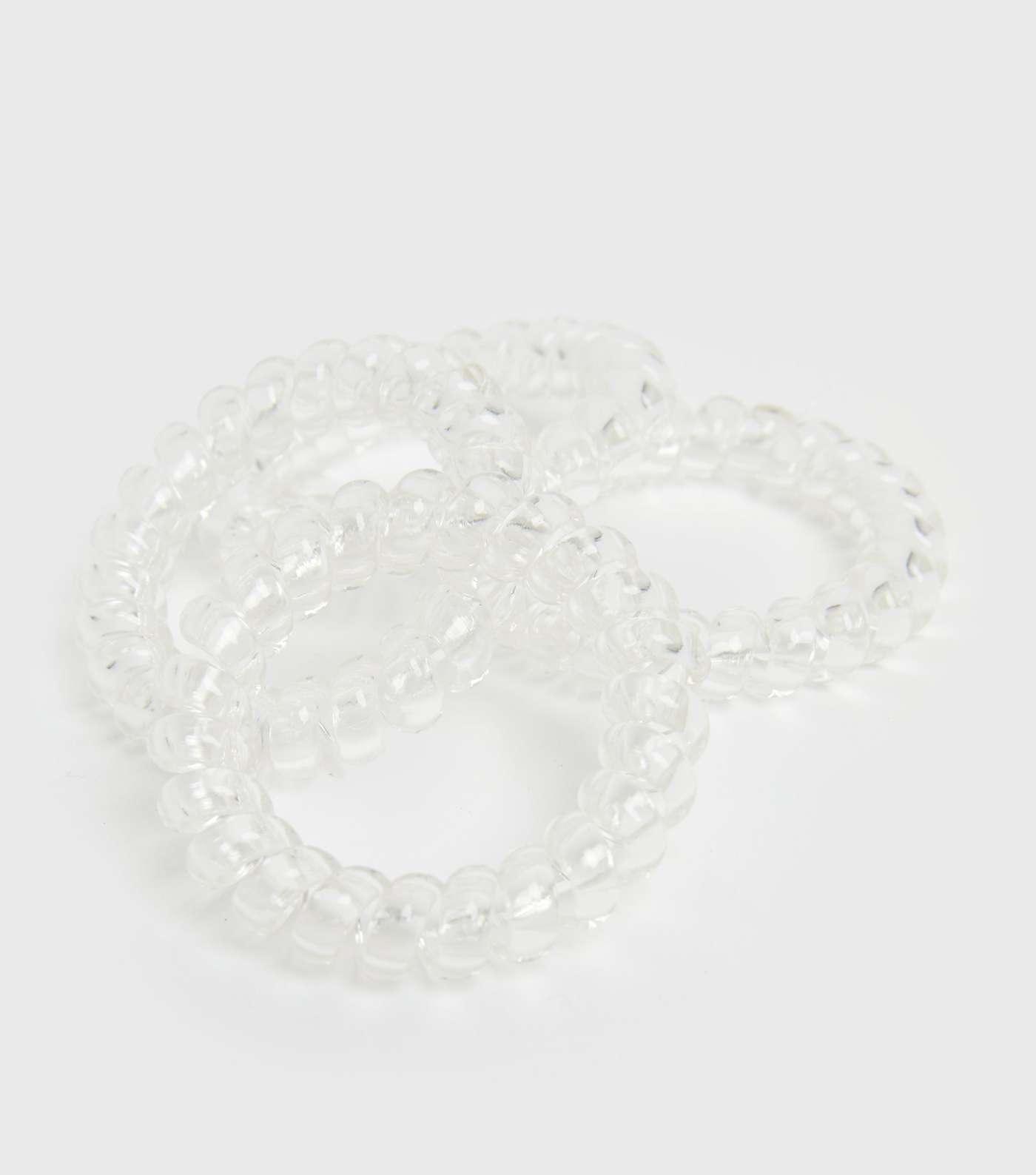 5 Pack Clear Spiral Hair Bands Image 2