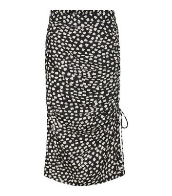 Click to view product details and reviews for Vero Moda Curves Black Animal Print Ruched Side Midi Skirt New Look.