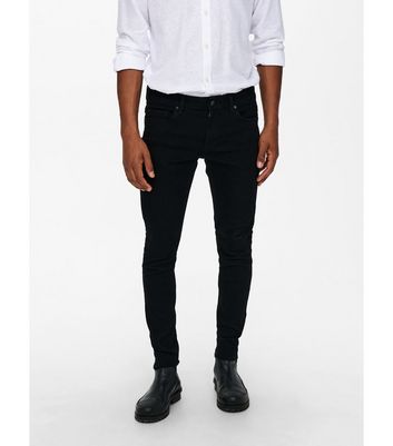 Only & Sons Black Skinny Jeans