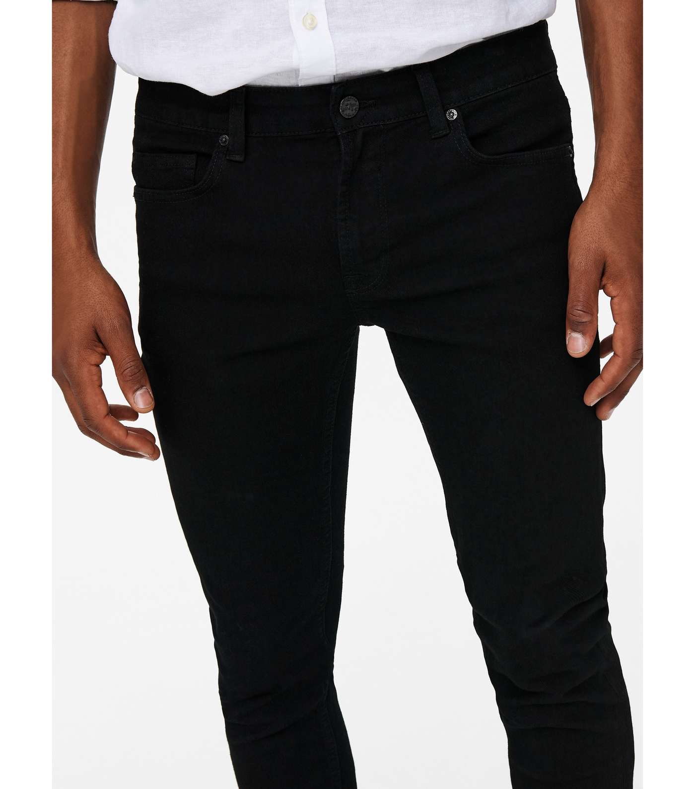Only & Sons Black Skinny Jeans Image 4