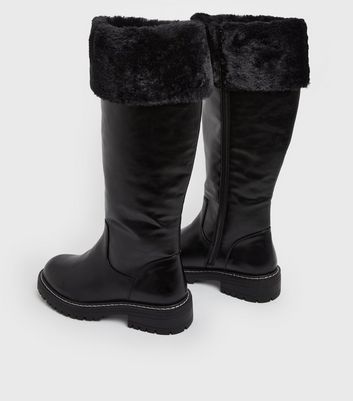 Fur boots cheap knee high