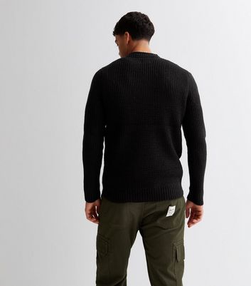 Mens black chunky knit on sale jumper