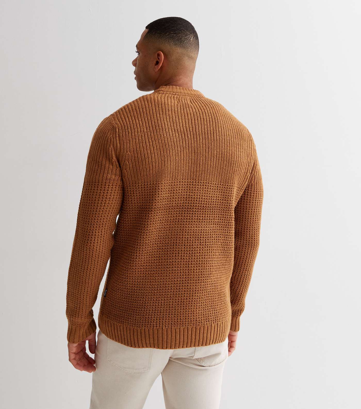 Only & Sons Mid Brown Chunky Knit Jumper Image 4