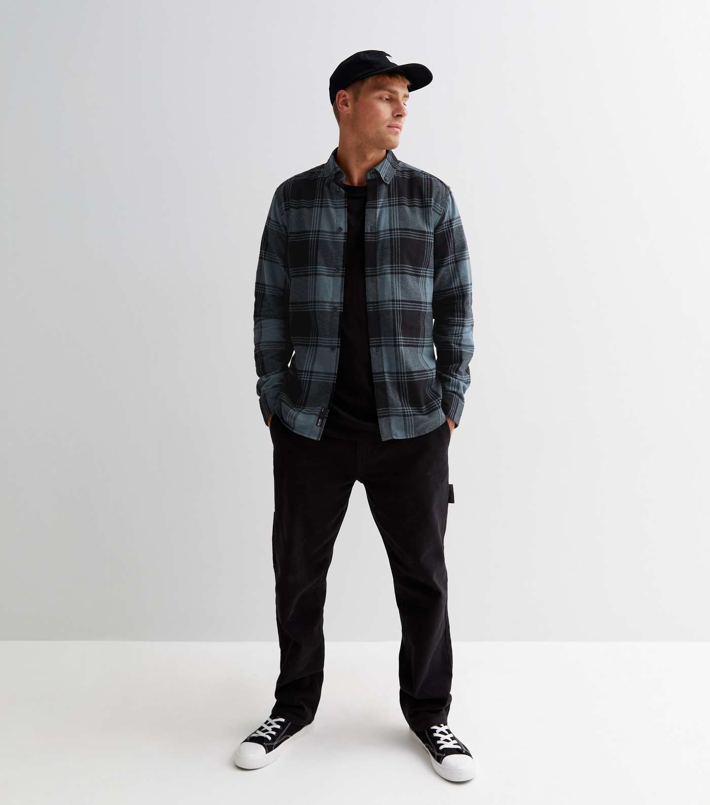 Only & Sons Grey Check Long Sleeve Shirt