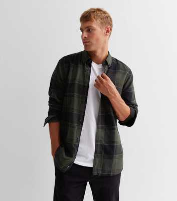 Only & Sons Dark Green Check Long Sleeve Shirt