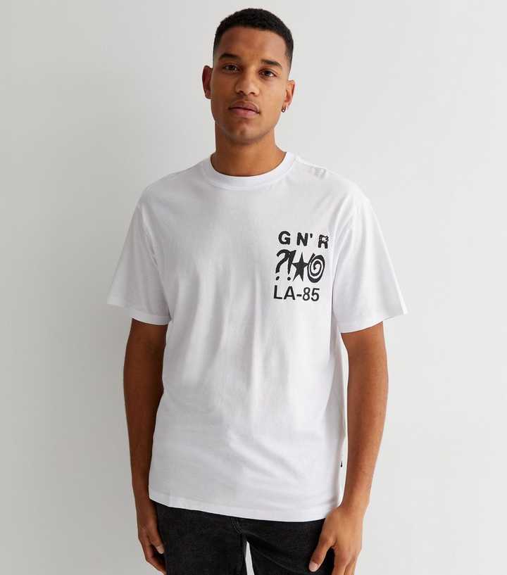 Fruity Løse dramatisk Only & Sons White Guns N Roses Logo T-Shirt | New Look