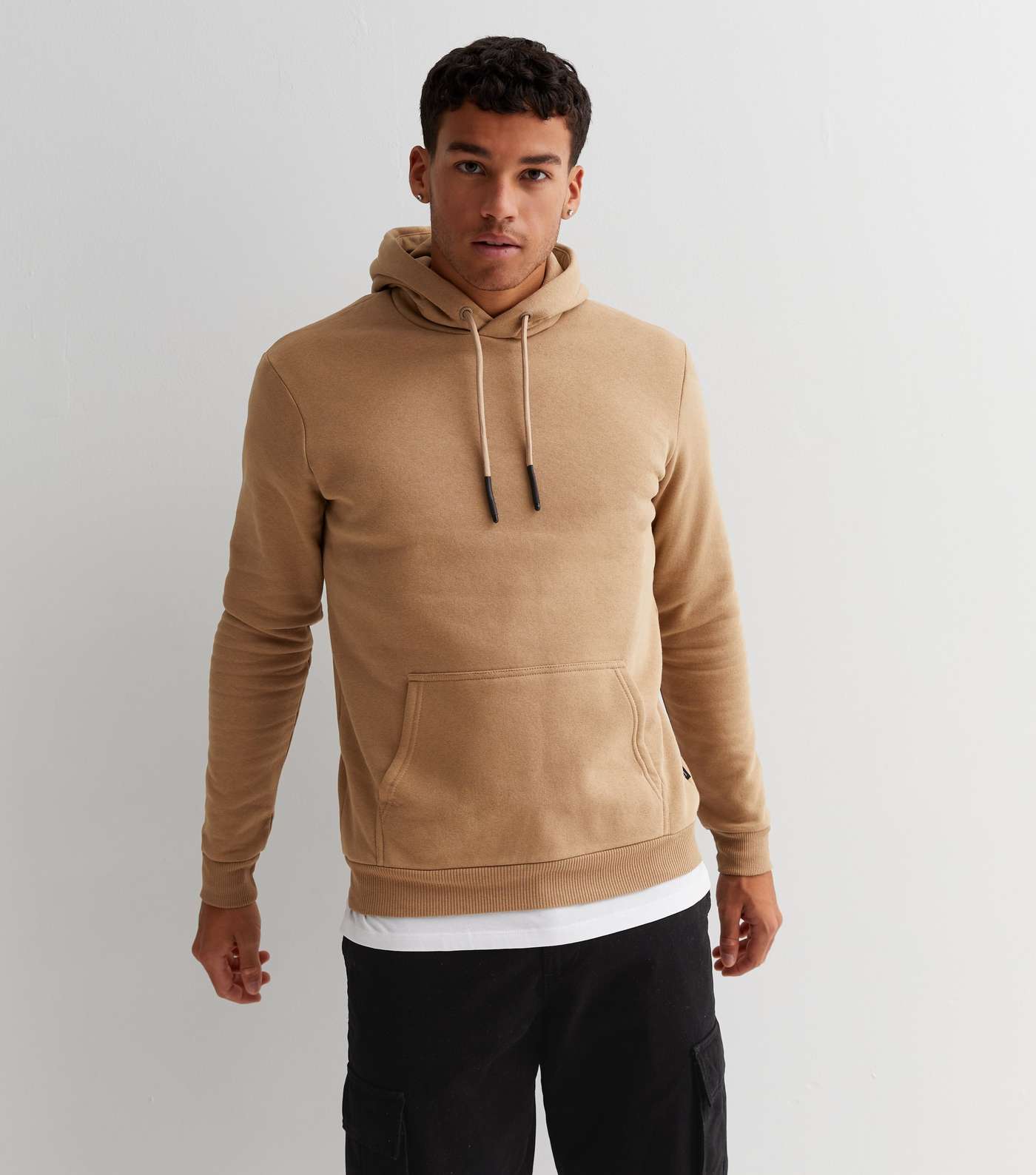 Only & Sons Light Brown Pocket Hoodie Image 2