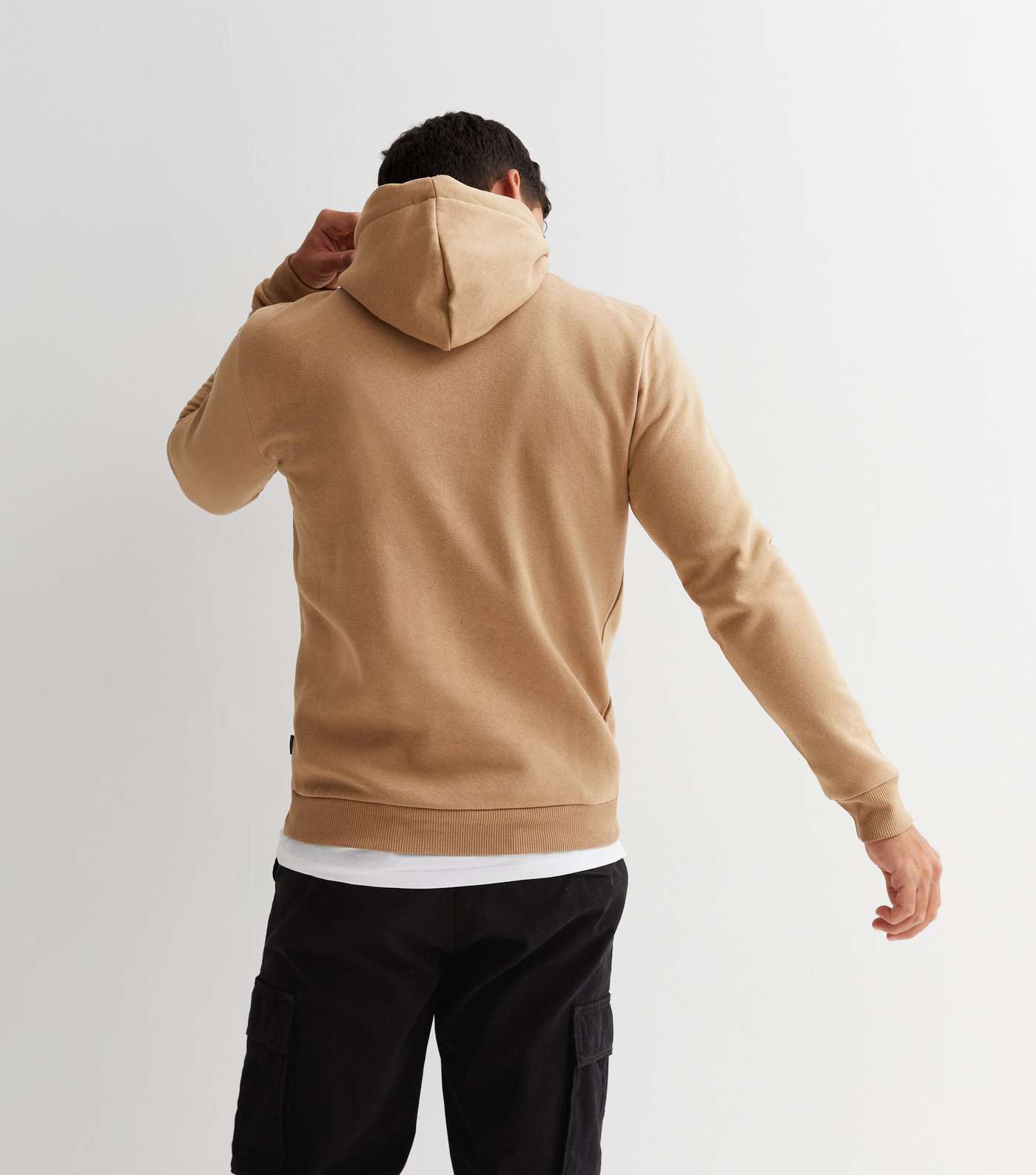 Only & Sons Light Brown Pocket Hoodie Image 4