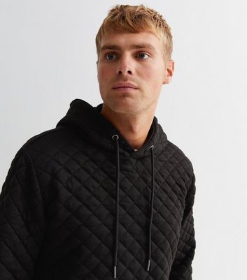 Only & Sons Black Quilted Hoodie